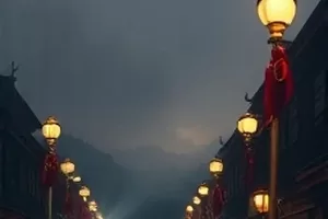 雨天不打伞封面：雨夜路灯下的湿滑街道